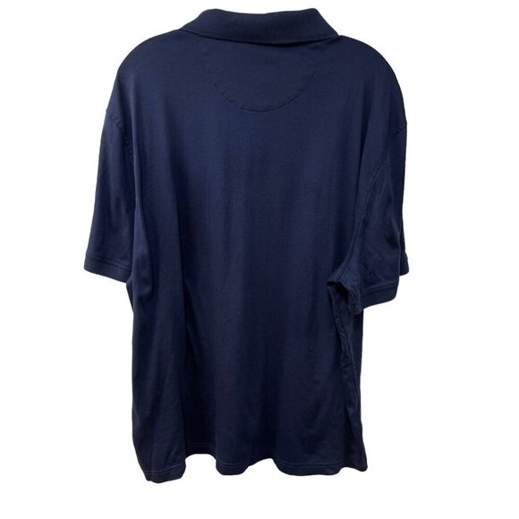 Untuckit Wrinkle-Free Damaschino Polo Navy Blue Men’s Size XXL - Picture 6 of 7